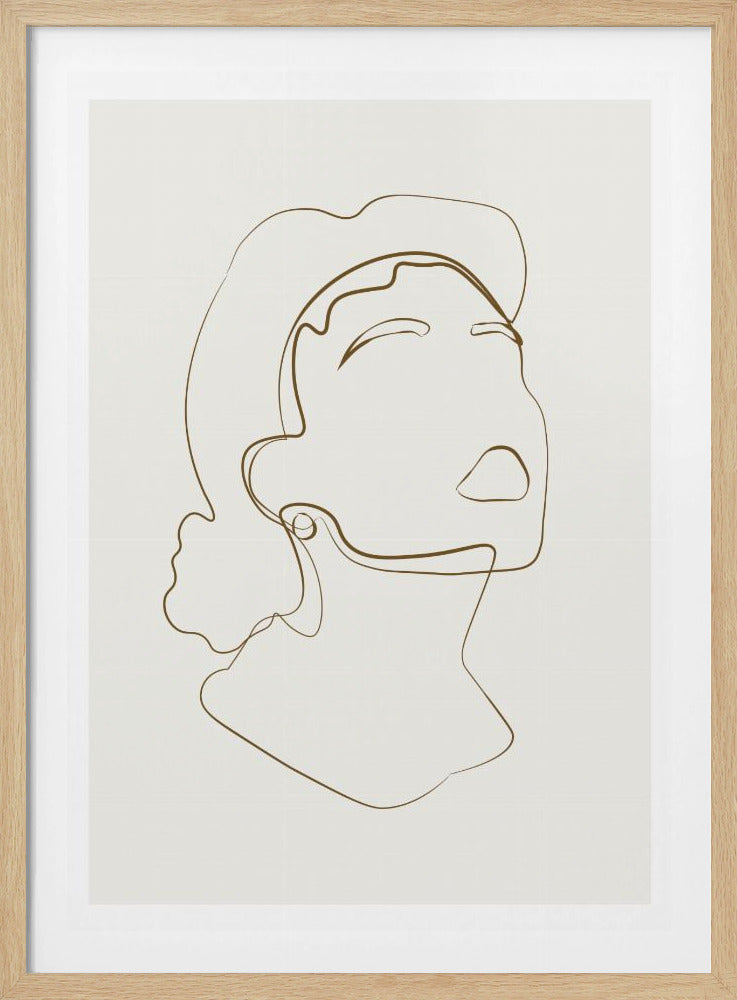 Abstracte gezichtslijnkunst | Poster