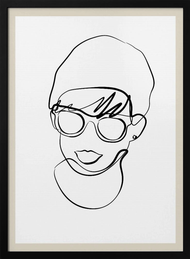 Portret van een moderne vrouw | Poster