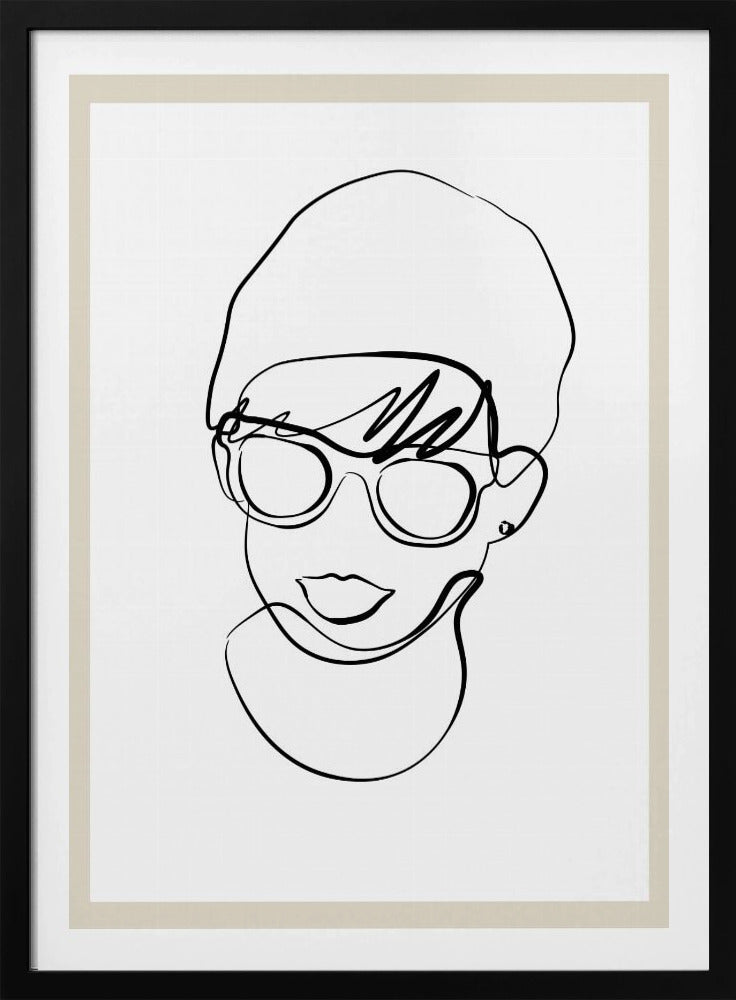 Portret van een moderne vrouw | Poster
