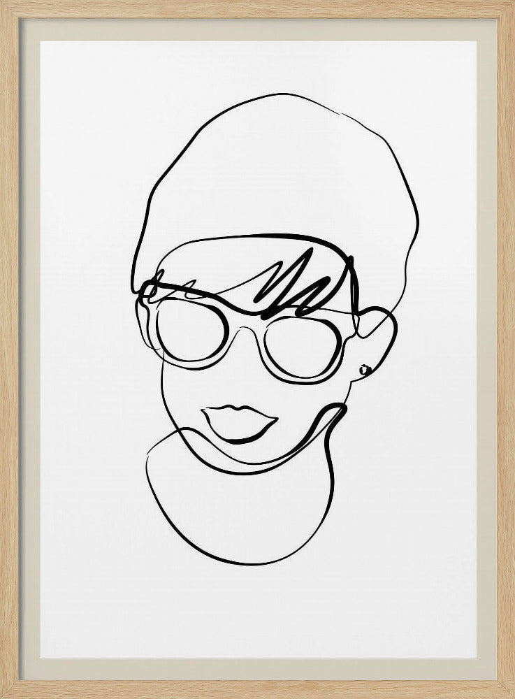 Portret van een moderne vrouw | Poster