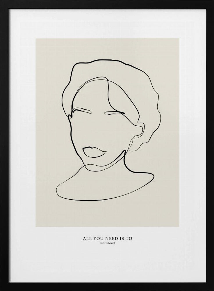 Moderne vrouwelijke lijnkunst | Poster
