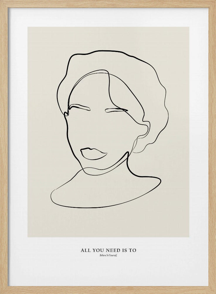 Moderne vrouwelijke lijnkunst | Poster