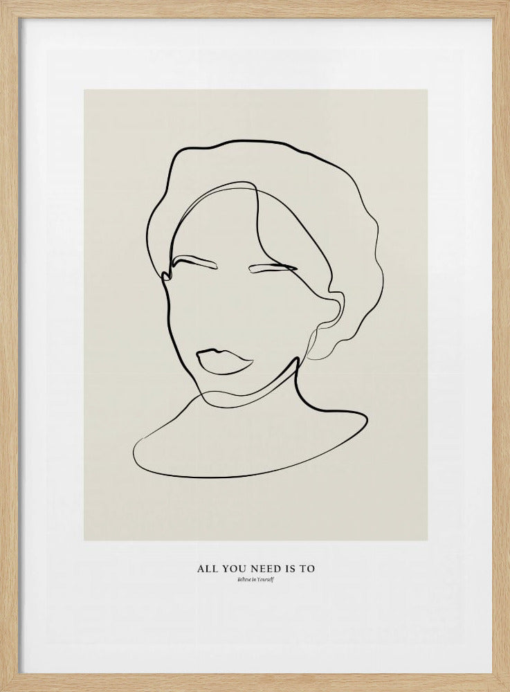 Moderne vrouwelijke lijnkunst | Poster