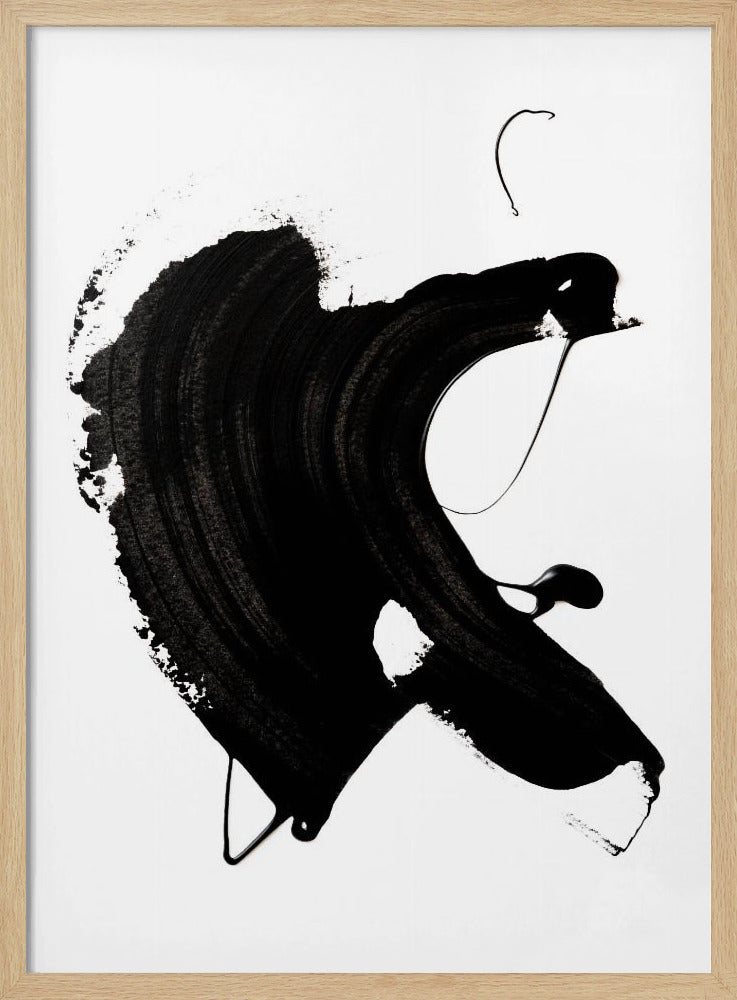 Zwarte abstracte lijn | Poster