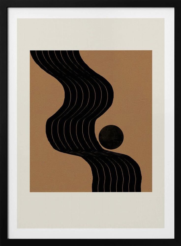 Harmonie van het gebogen pad | Poster