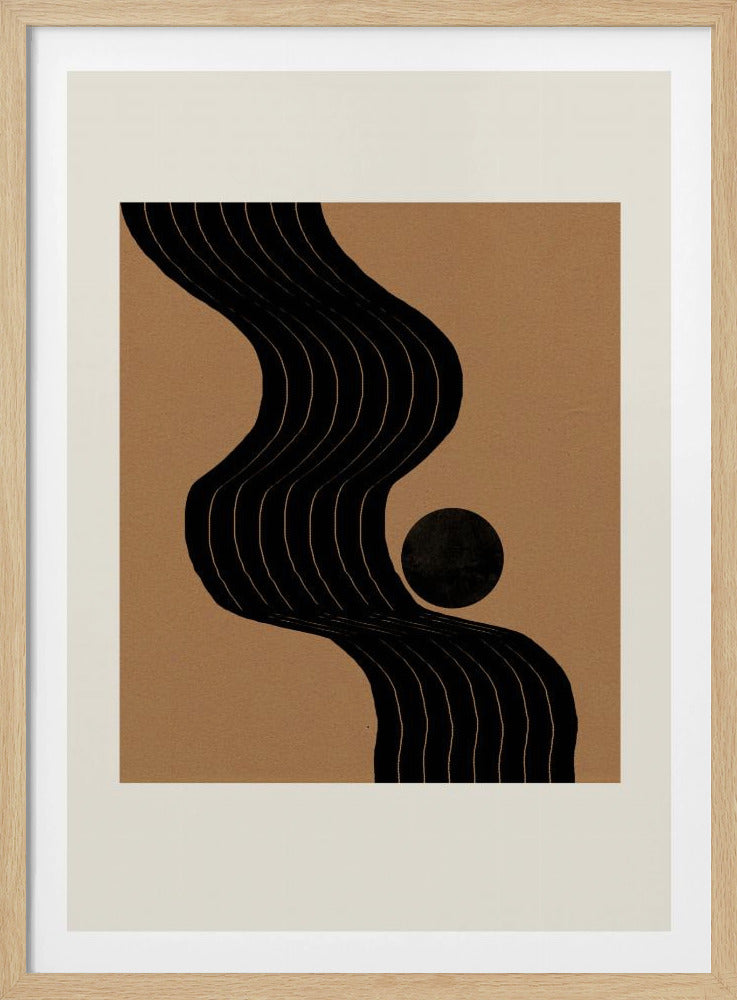 Harmonie van het gebogen pad | Poster