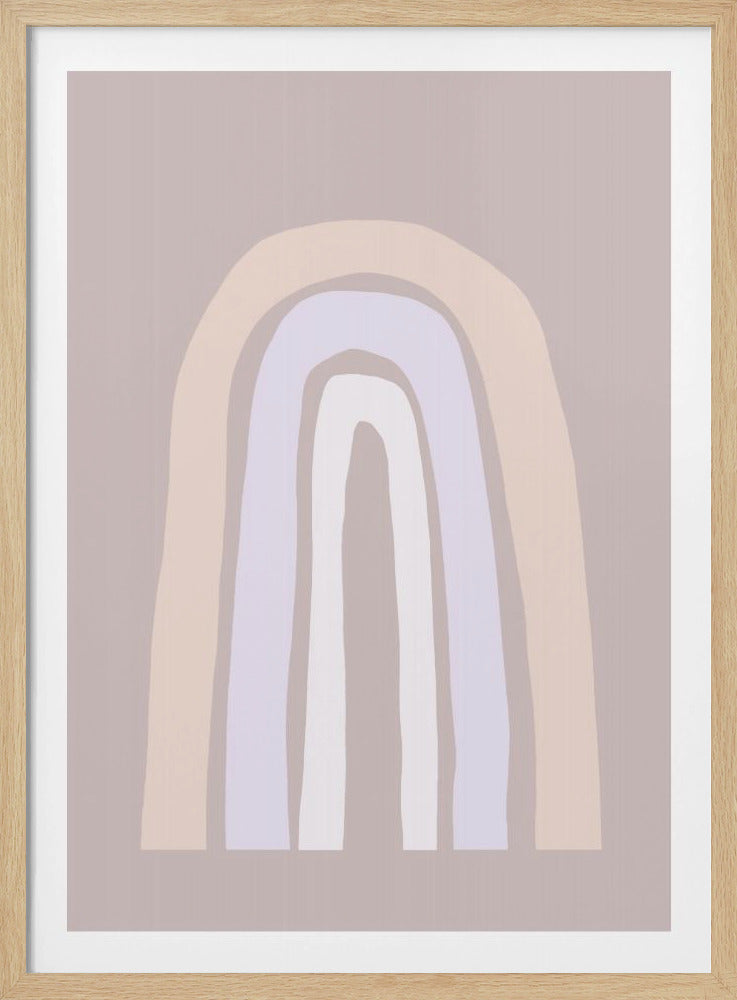 Zachte pasteltinten en organische vormen | Poster