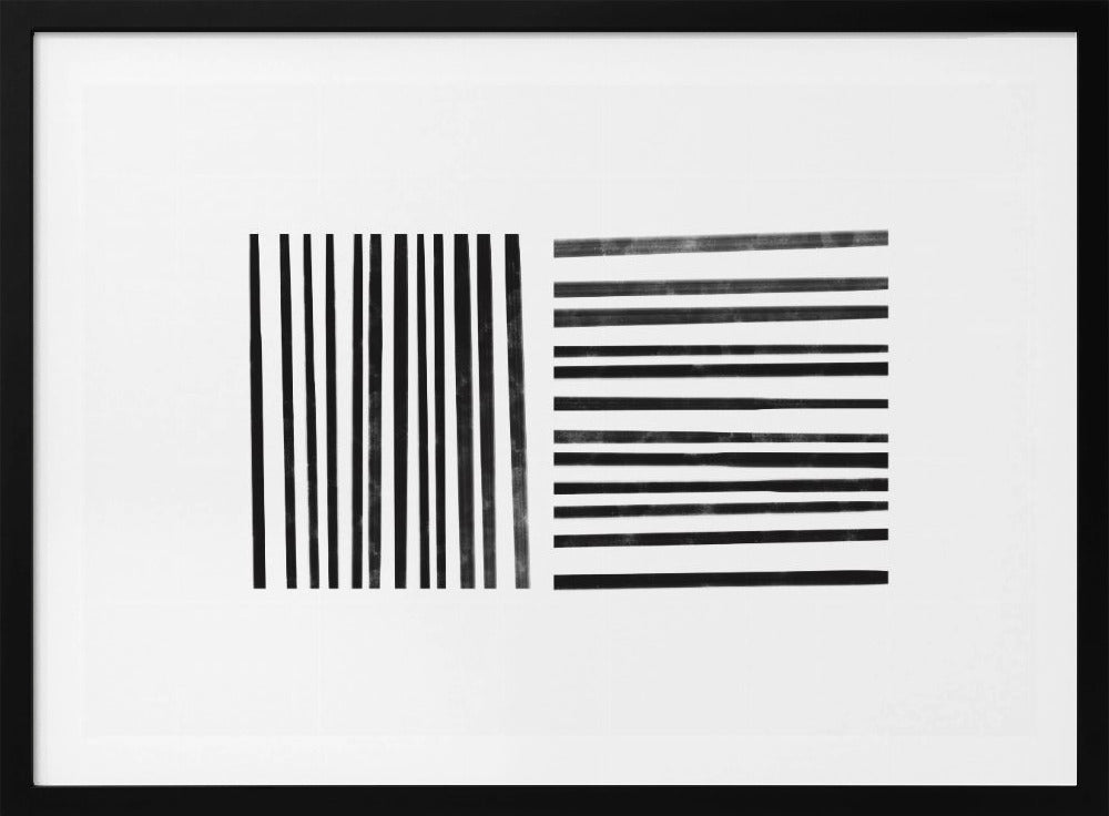 Parallelle zwarte lijnen | Poster