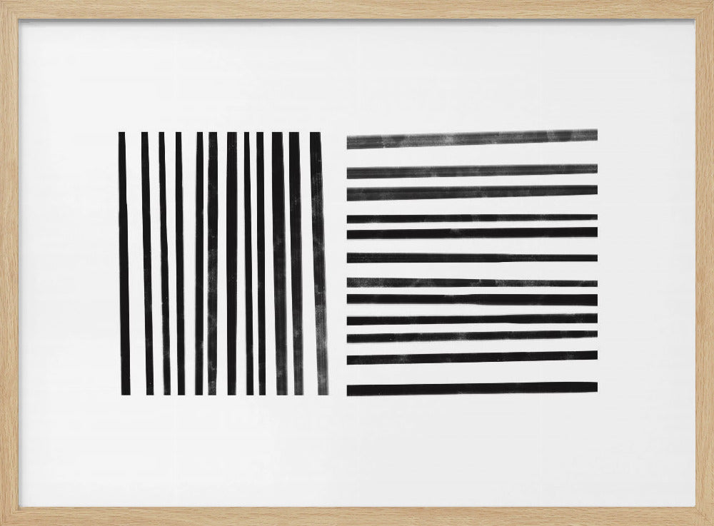 Parallelle zwarte lijnen | Poster