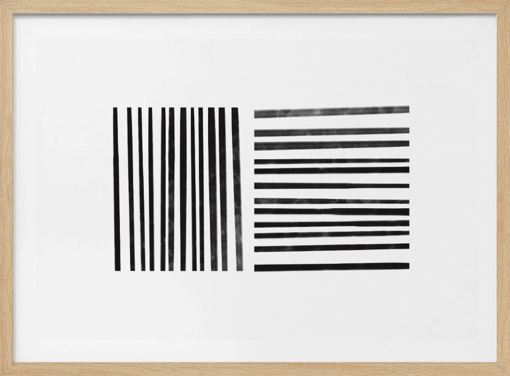 Parallelle zwarte lijnen | Poster
