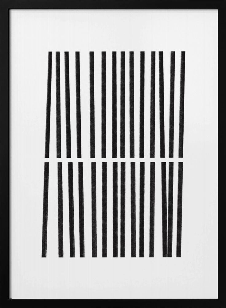 Parallelle zwarte lijnen | Poster