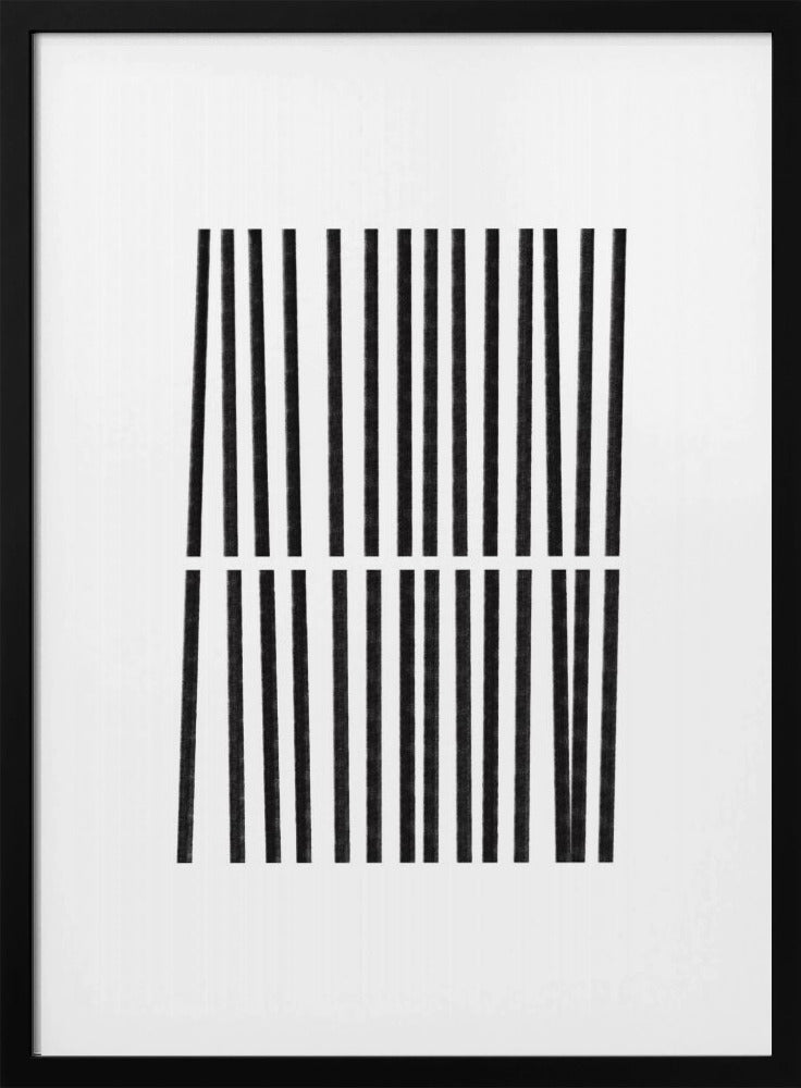 Parallelle zwarte lijnen | Poster