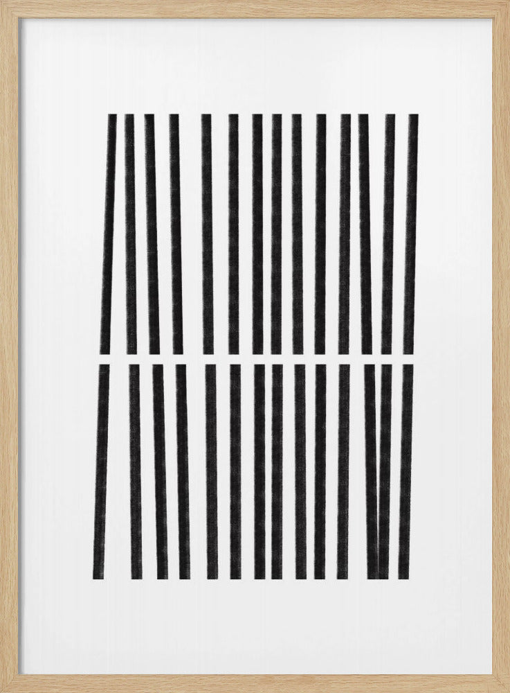 Parallelle zwarte lijnen | Poster