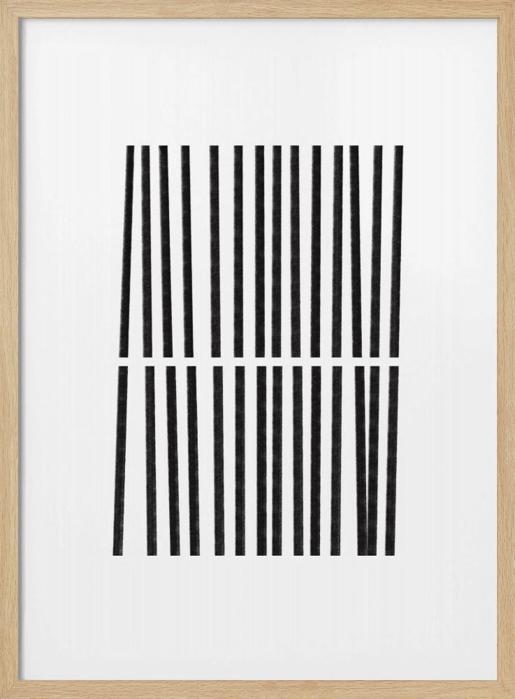 Parallelle zwarte lijnen | Poster
