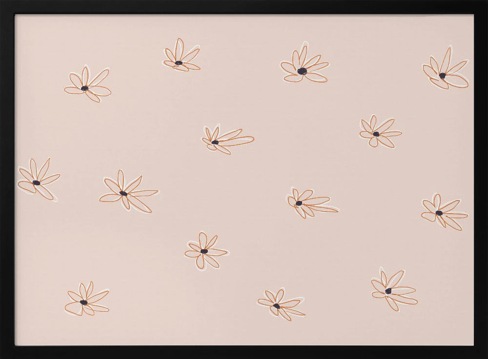 Minimalistische madeliefjespatronen | Poster