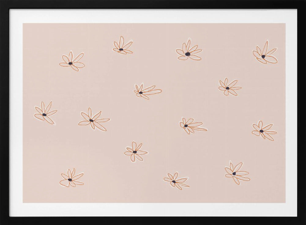 Minimalistische madeliefjespatronen | Poster