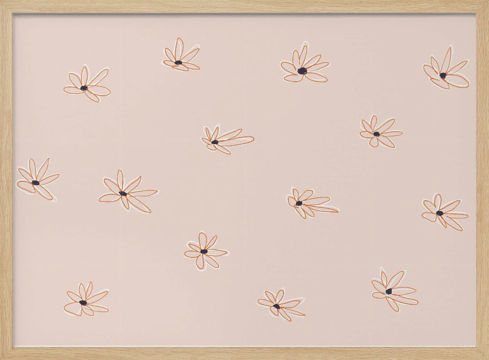Minimalistische madeliefjespatronen | Poster