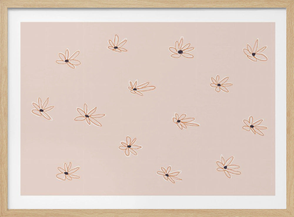 Minimalistische madeliefjespatronen | Poster