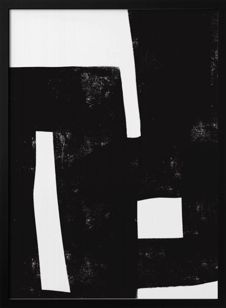 Zwart-wit doolhof | Poster