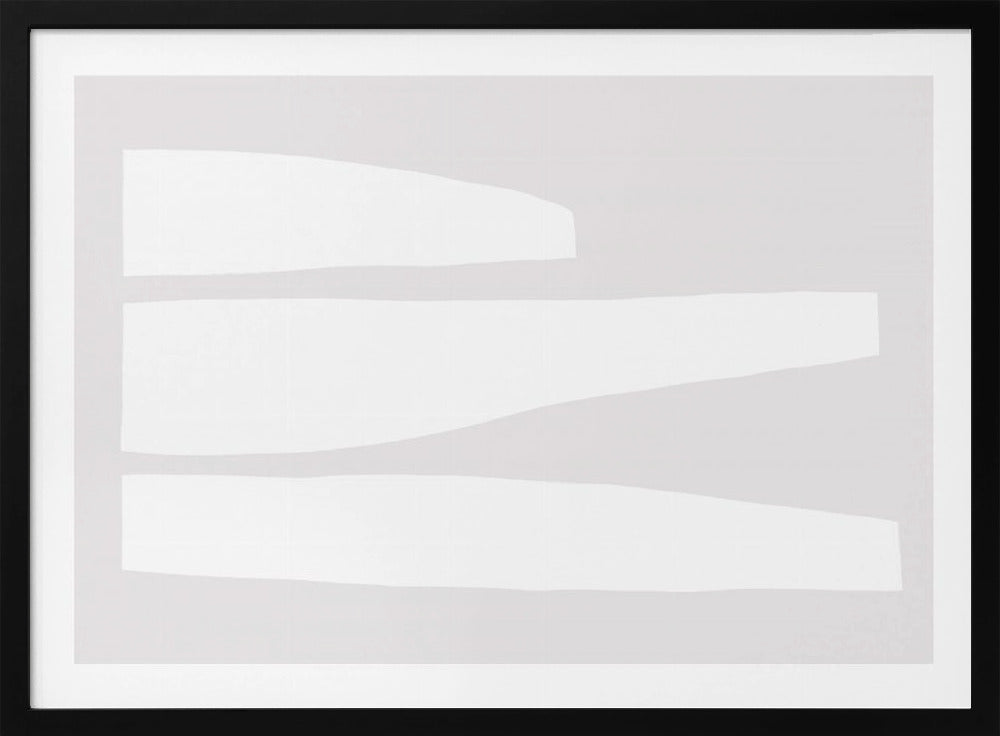Minimalist White Shapes | Poster