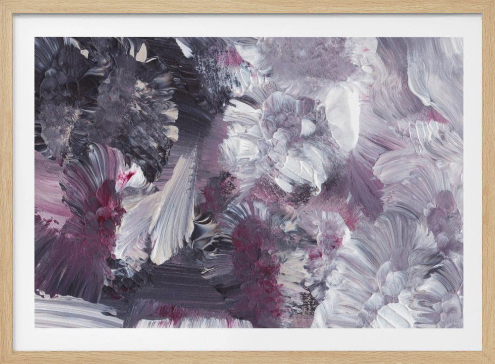 Florale impressionistische penseelstreken | Poster