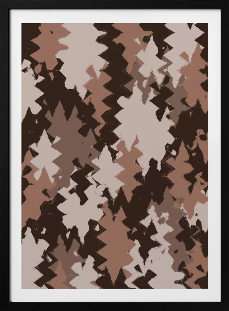 Zigzag Aardetinten | Poster