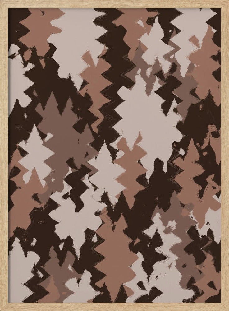 Zigzag Aardetinten | Poster