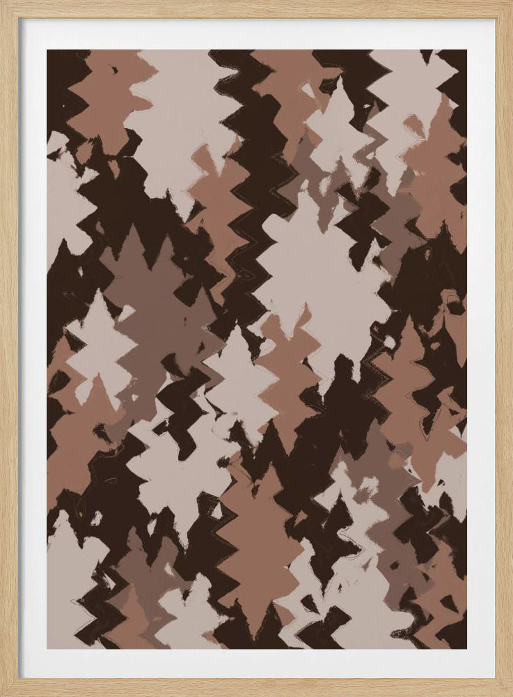 Zigzag Aardetinten | Poster