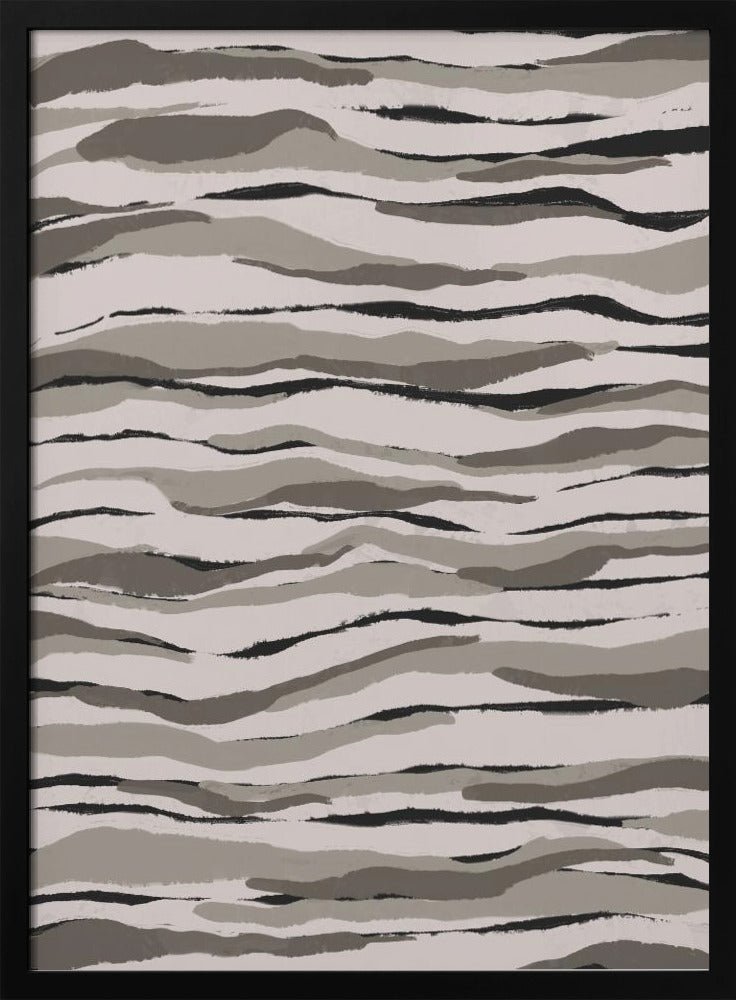 Monochrome golven | Poster