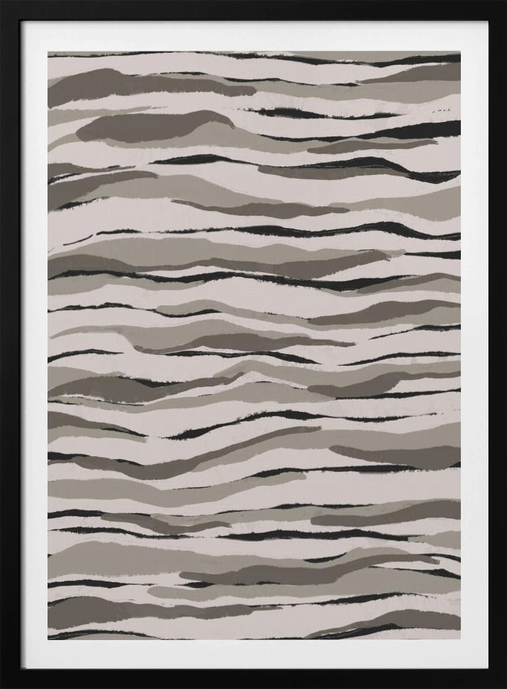 Monochrome golven | Poster