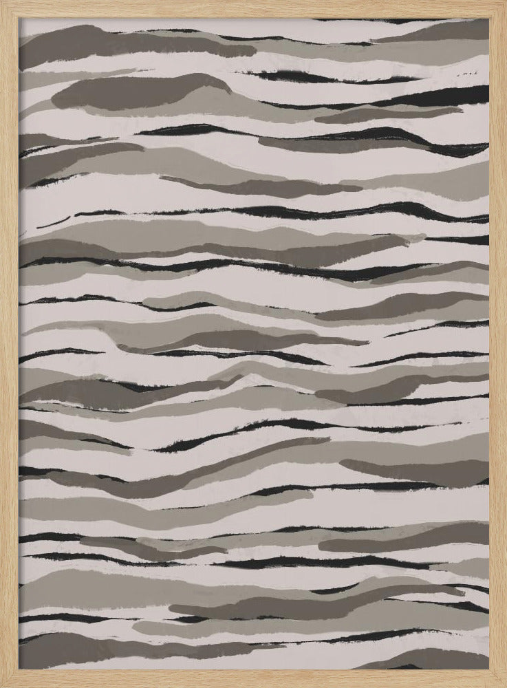 Monochrome golven | Poster