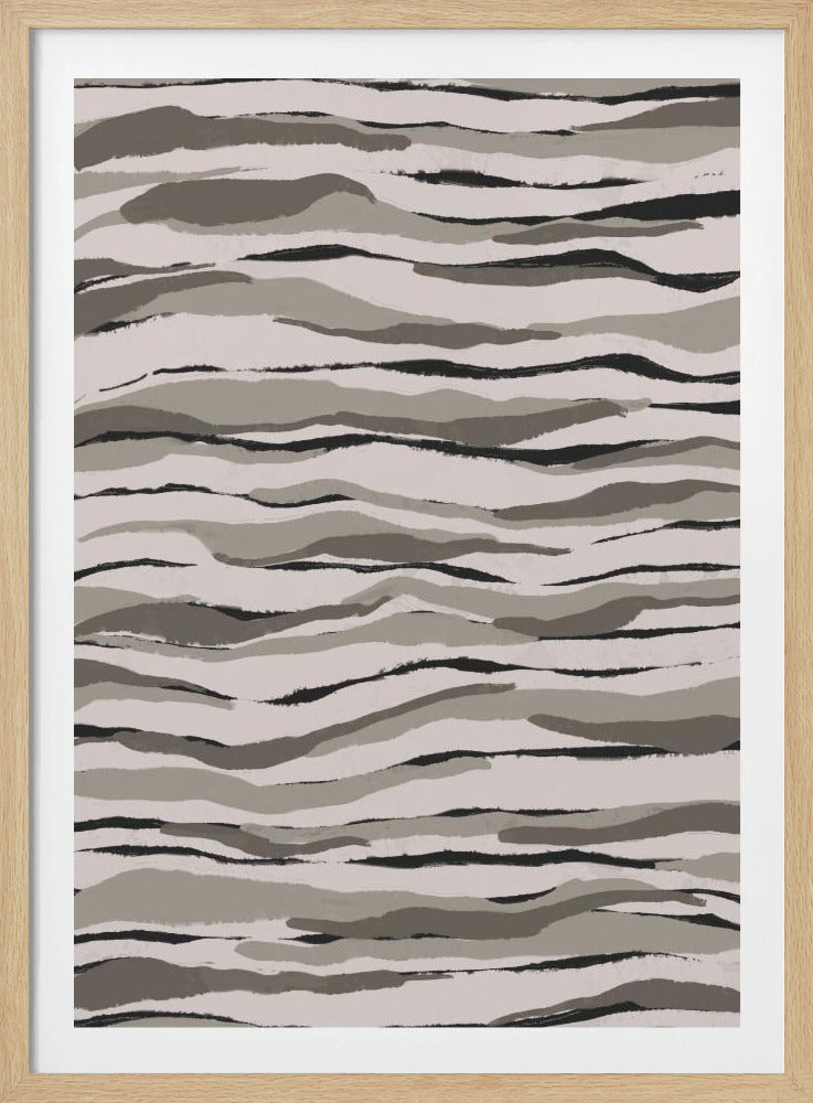 Monochrome golven | Poster
