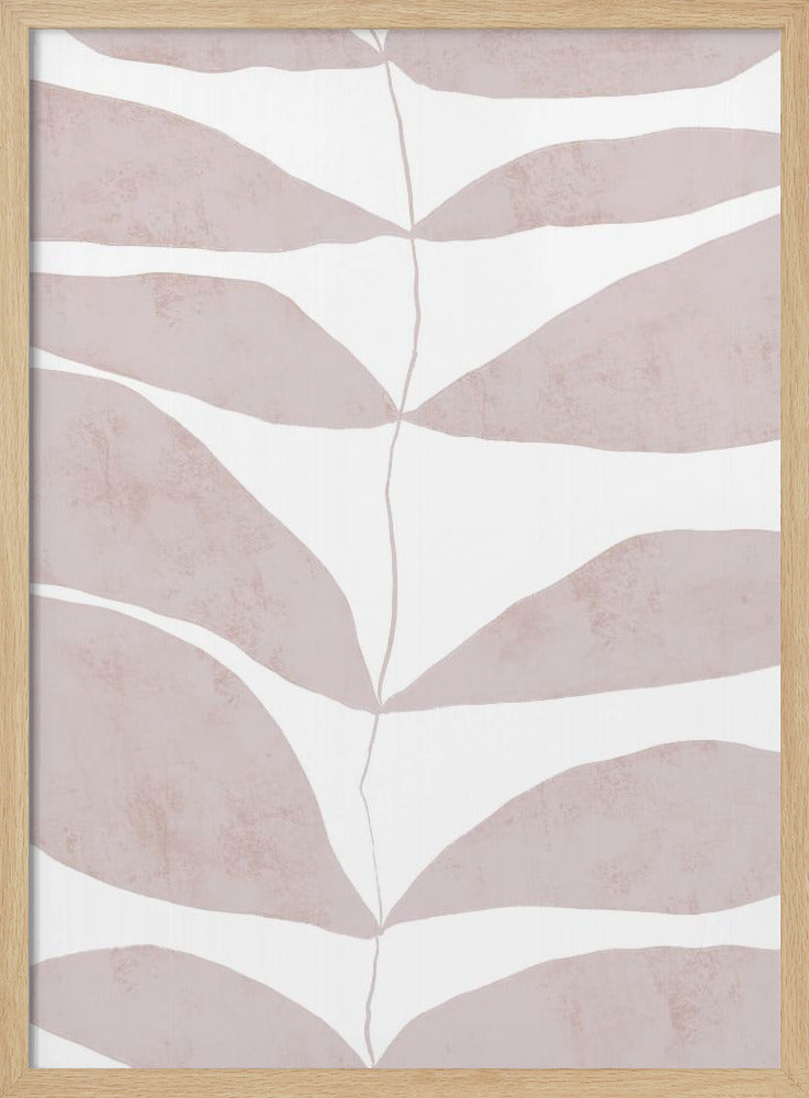 Bladpatronen in zachte beige tinten | Poster