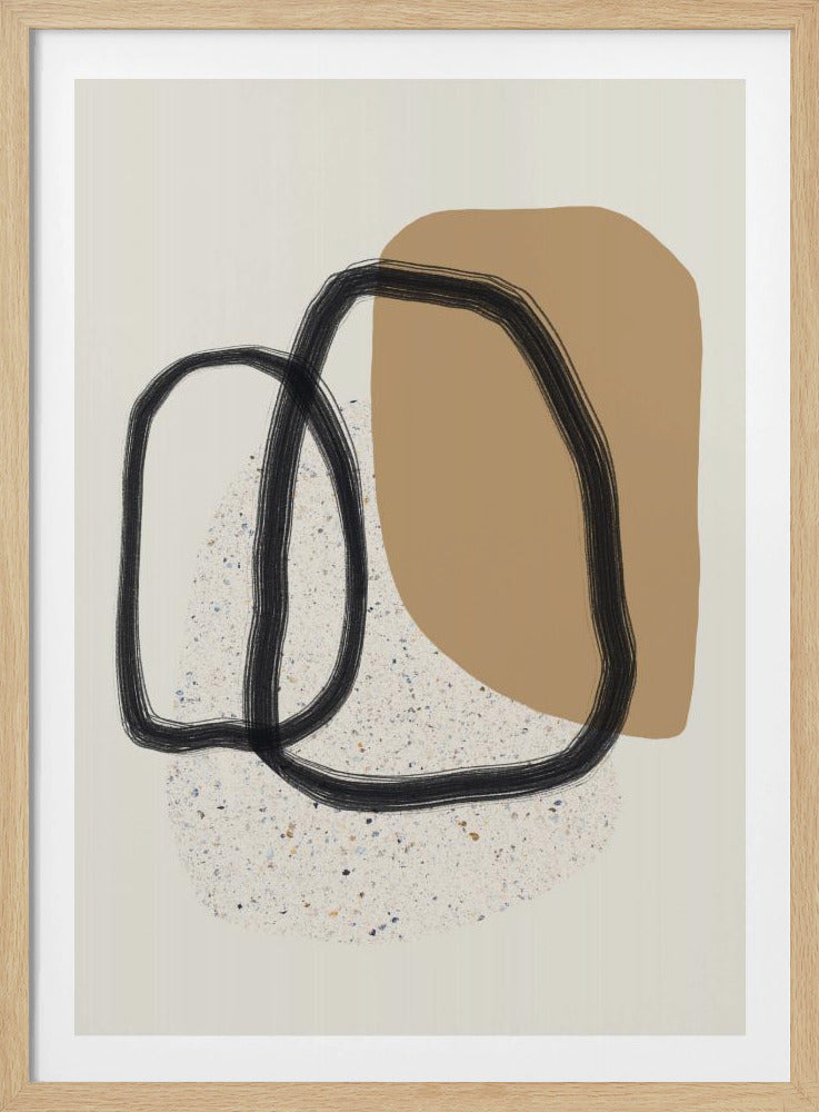 Organische vormen en aardse tinten | Poster