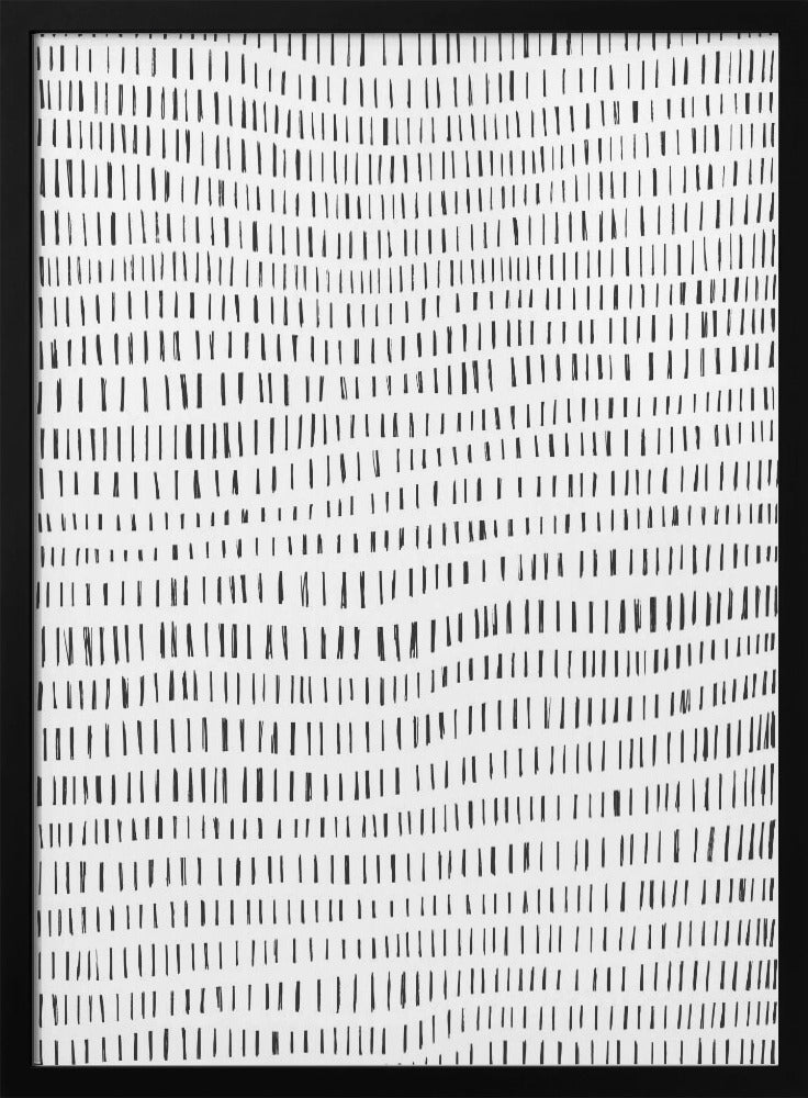 Minimalistische zwarte lijnen ritmisch gerangschikt | Poster