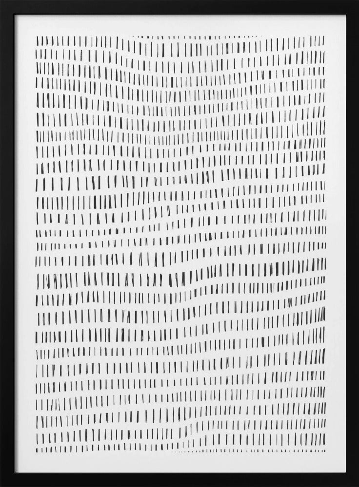 Minimalistische zwarte lijnen ritmisch gerangschikt | Poster