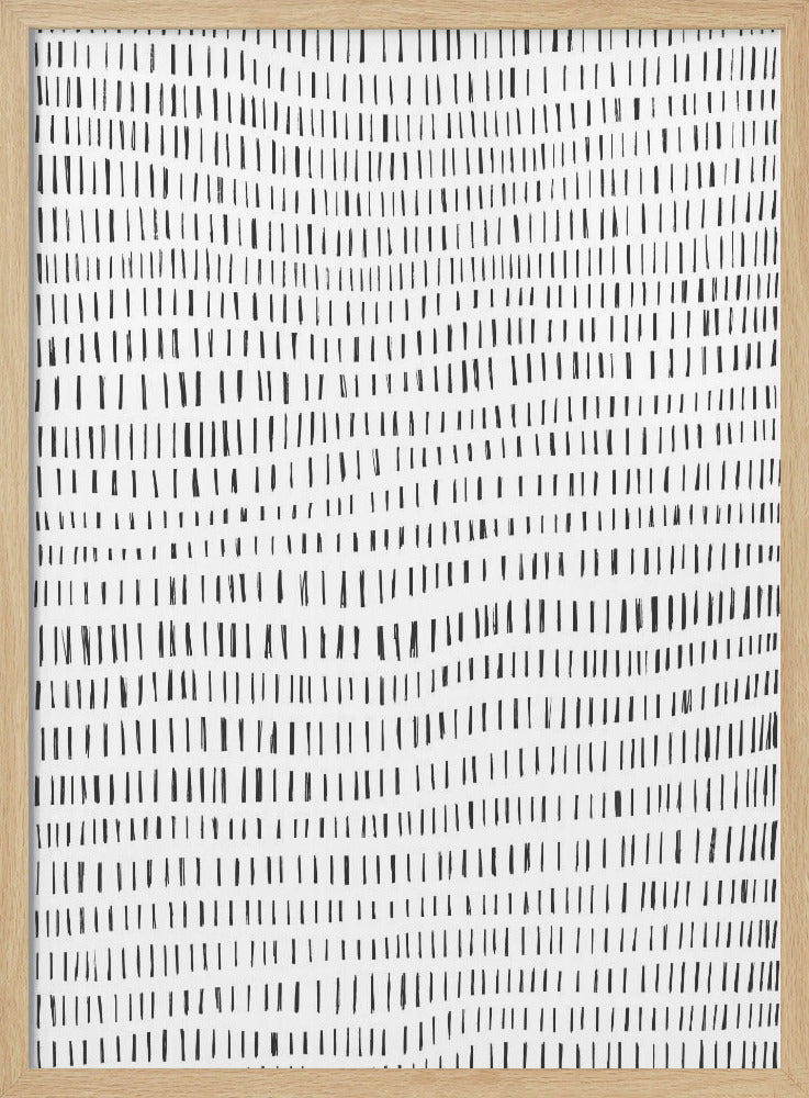 Minimalistische zwarte lijnen ritmisch gerangschikt | Poster
