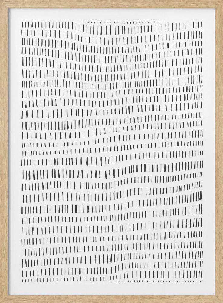 Minimalistische zwarte lijnen ritmisch gerangschikt | Poster