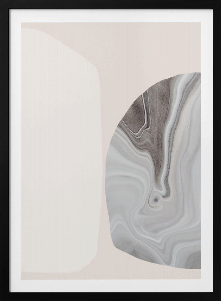 Marmertextuur met vloeiende lijnen | Poster