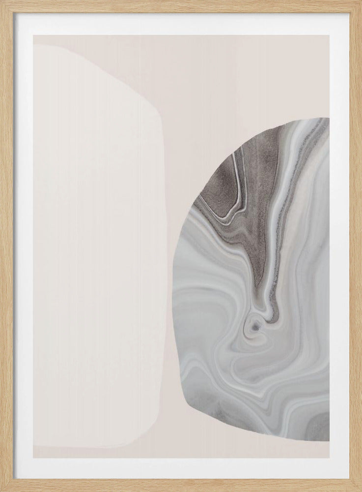 Marmertextuur met vloeiende lijnen | Poster
