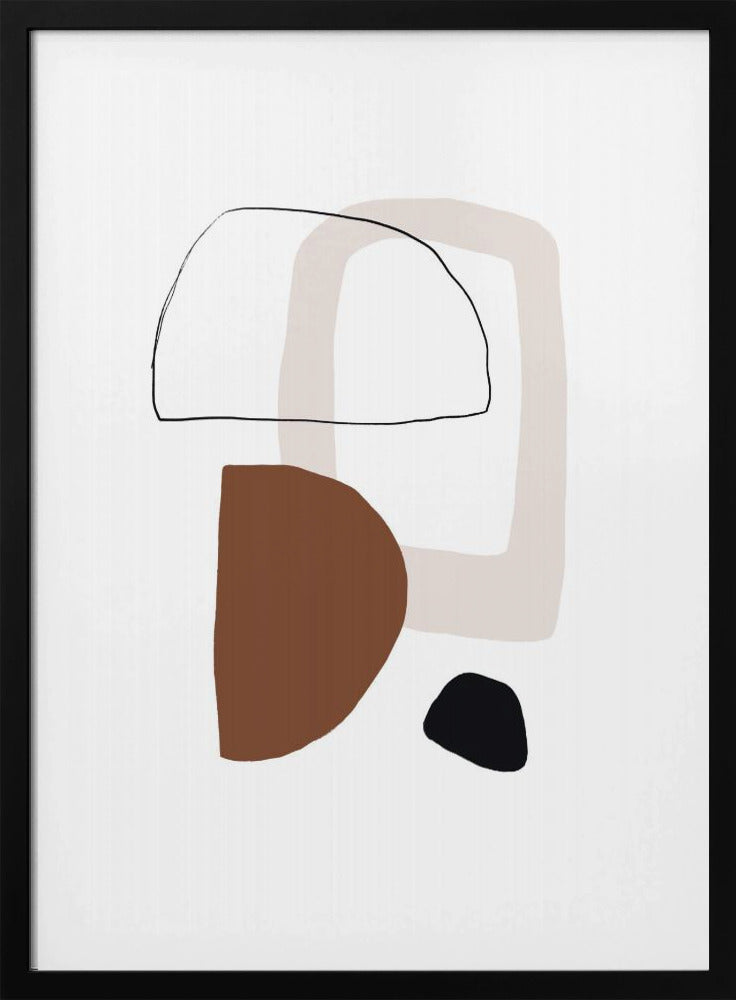 Minimalistische geometrische vormen in aardse tinten | Poster