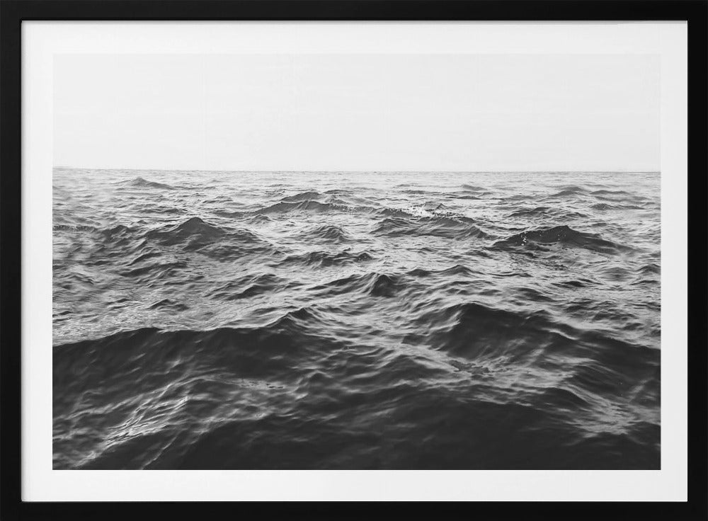 Golvende Horizon Zwart-wit | Poster