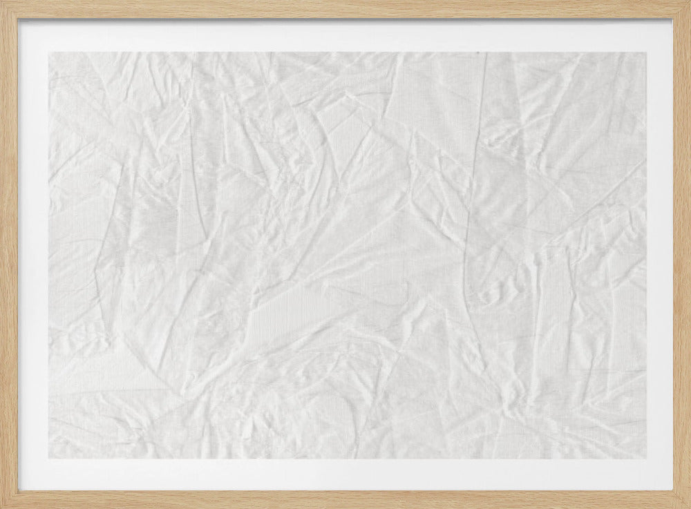 Wit canvas dat lijkt op gekreukt papier | Poster