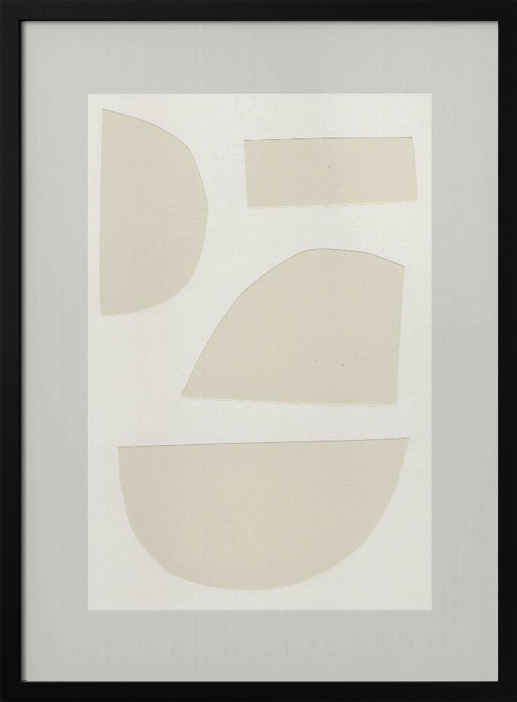 Geometrische vormen in een monochroom palet | Poster