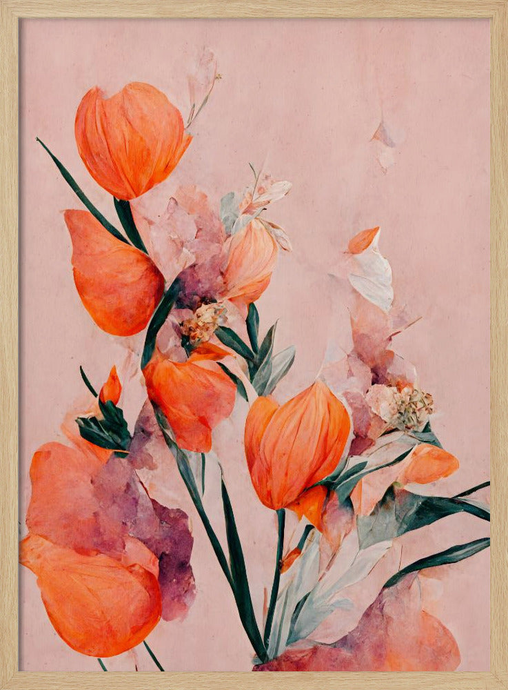 Bloemblaadjes en elegantie | Poster