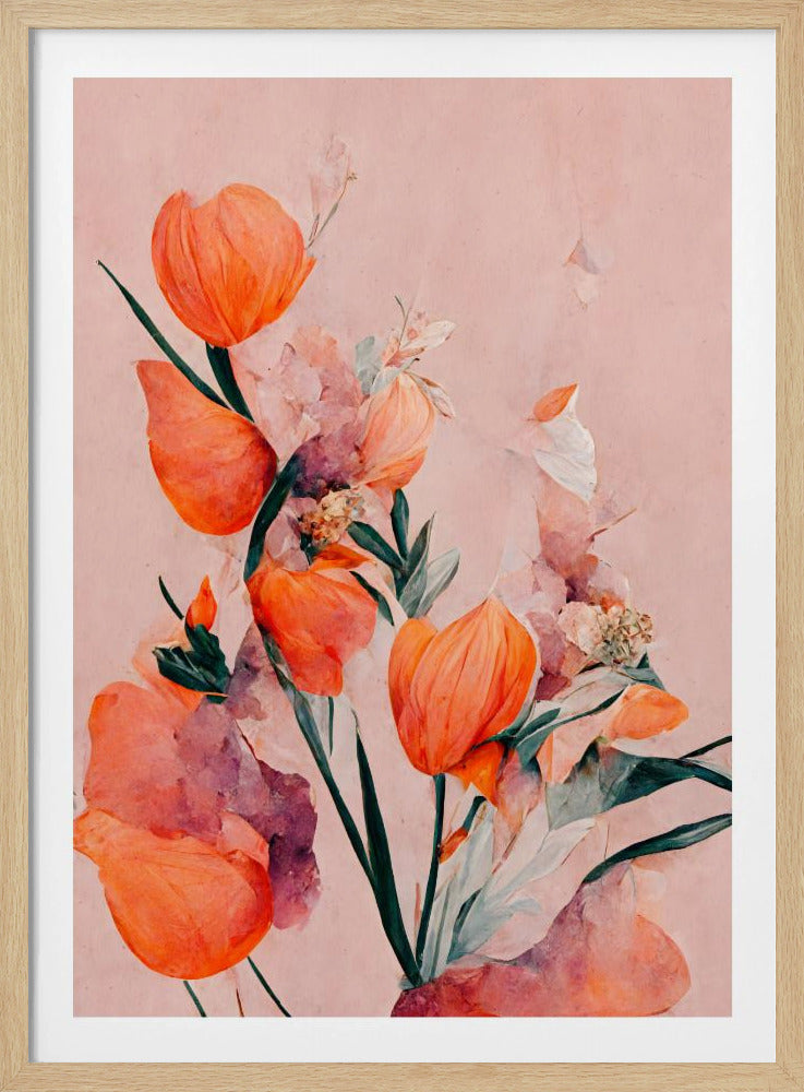 Bloemblaadjes en elegantie | Poster