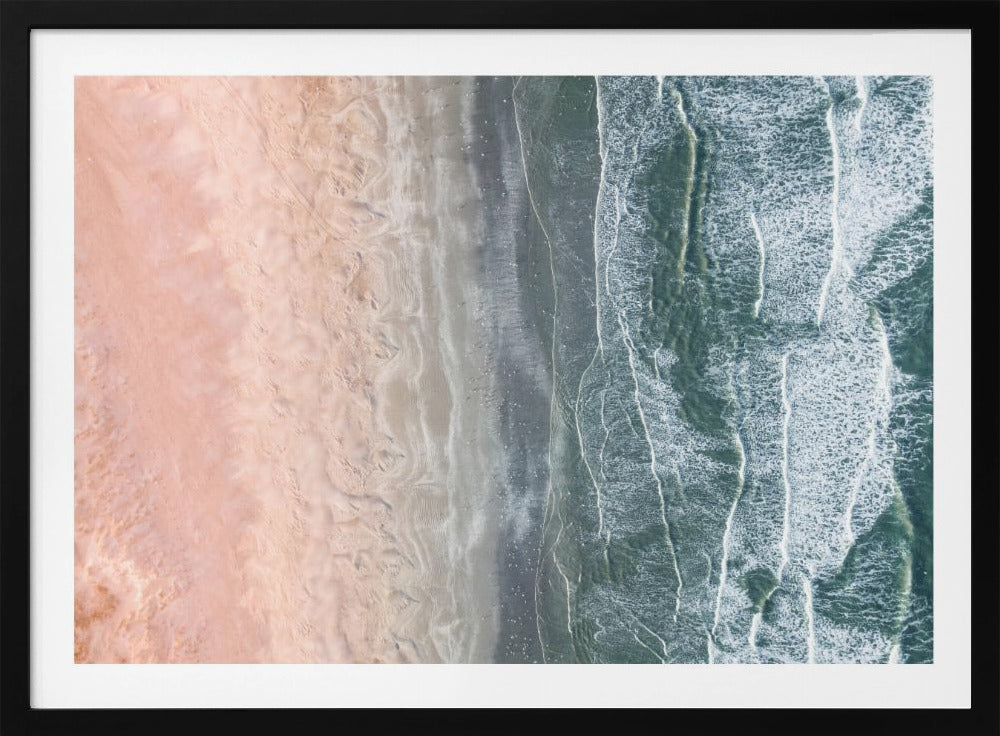 Roze en blauwe kust | Poster