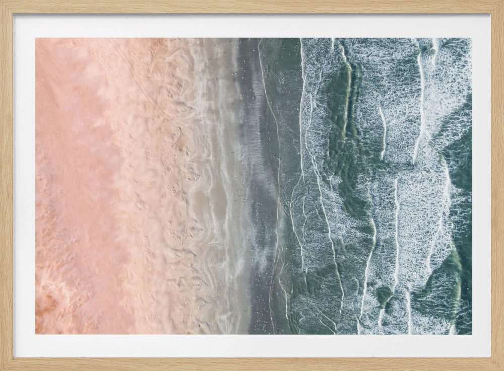 Roze en blauwe kust | Poster