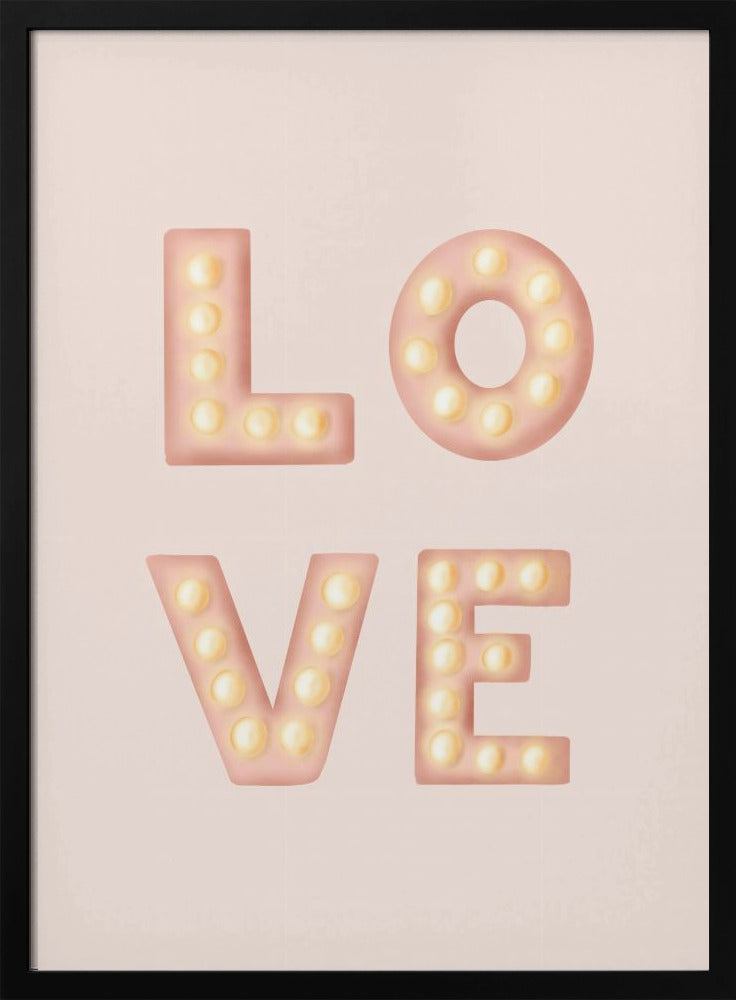 LOVE Lichtletters Roze | Poster