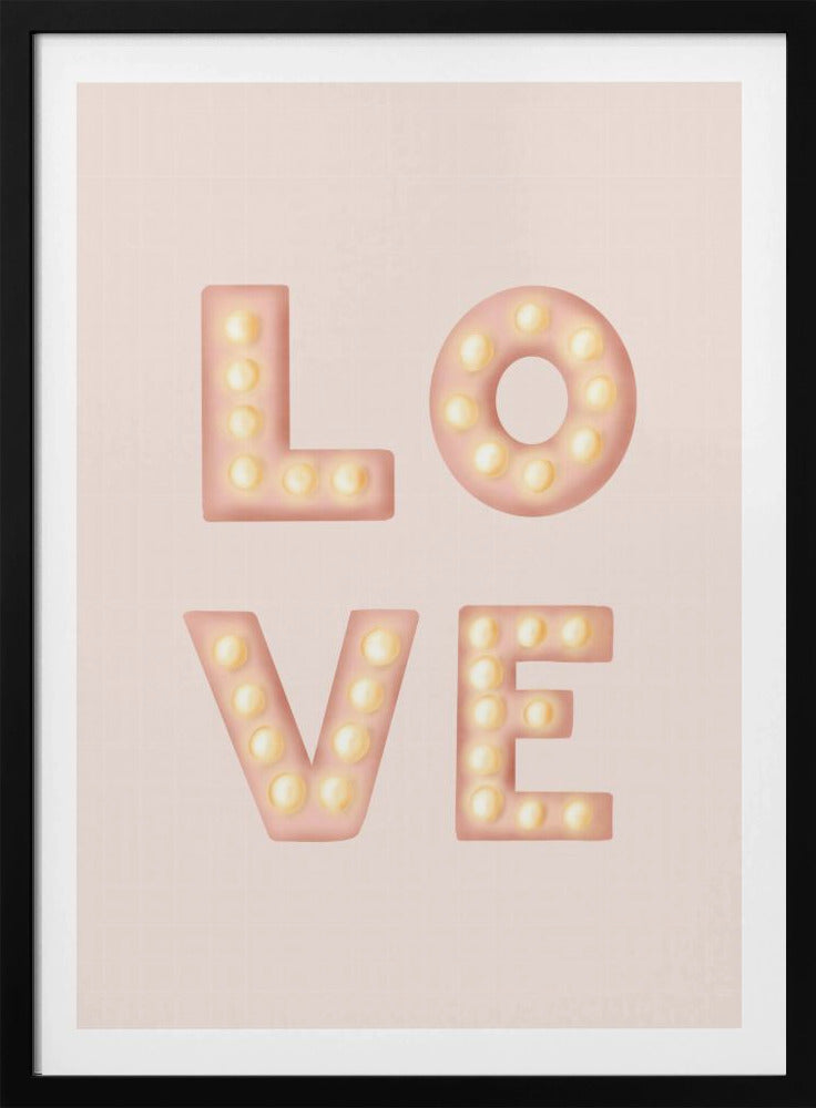 LOVE Lichtletters Roze | Poster